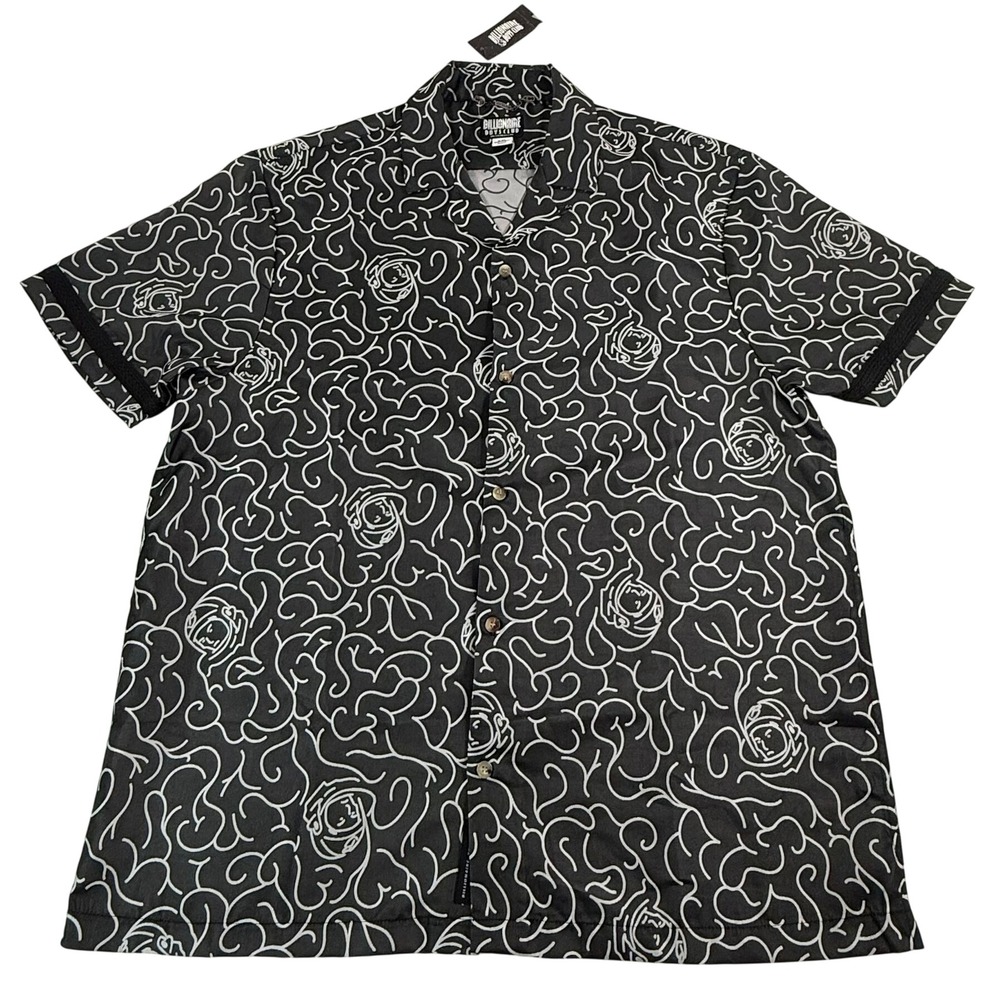 Billionaire Boys Club Astronaut Graphic Print Short Sleeve Button Up Shirt XXL